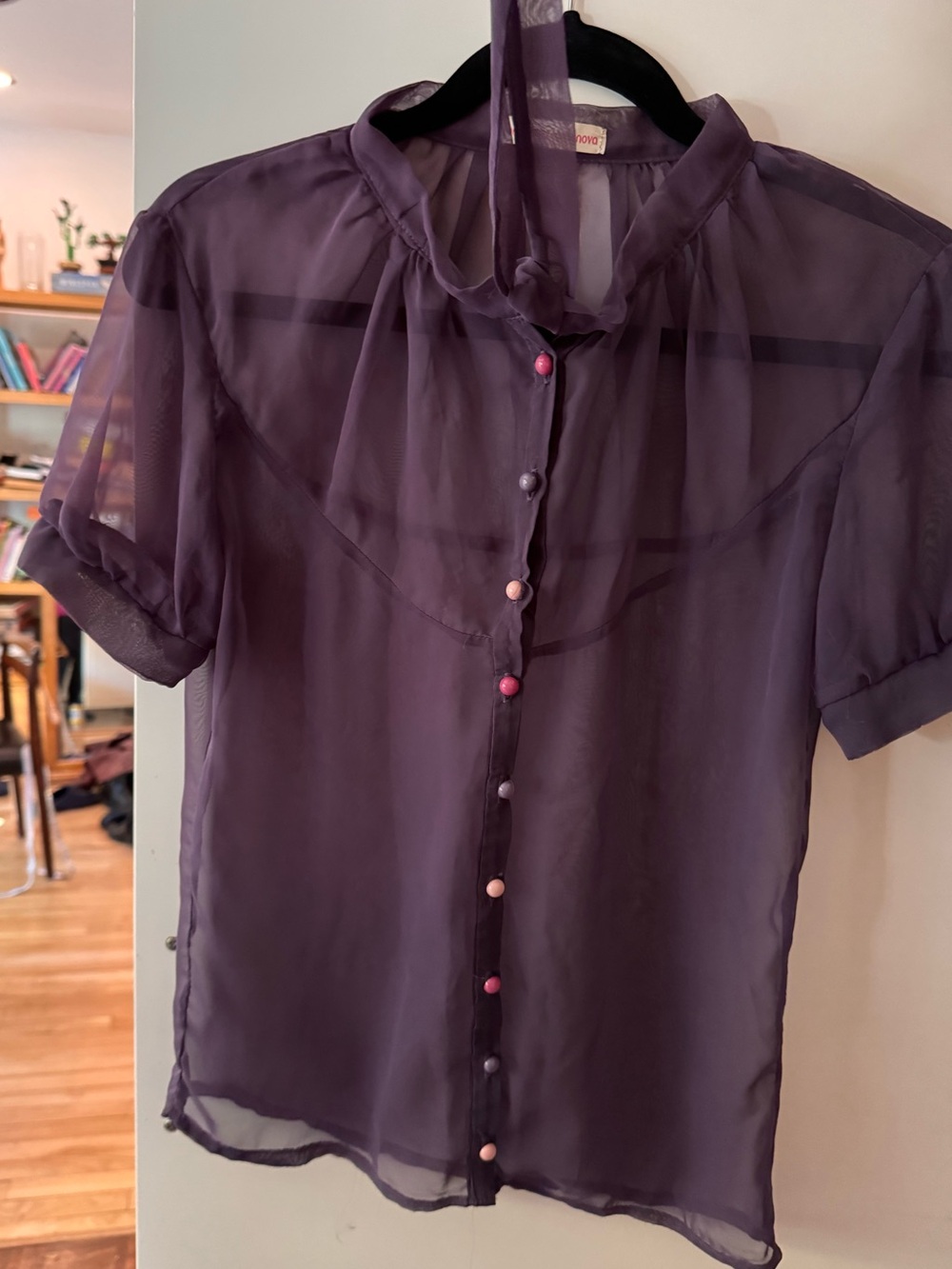 Sheer Purple Blouse | XS-S | Made in Montreal